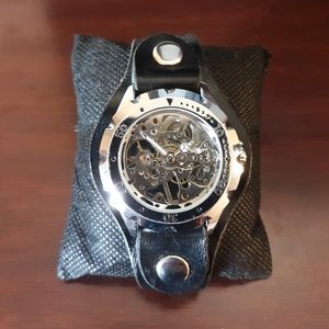 Skeleton Watch With Custom Leather Band